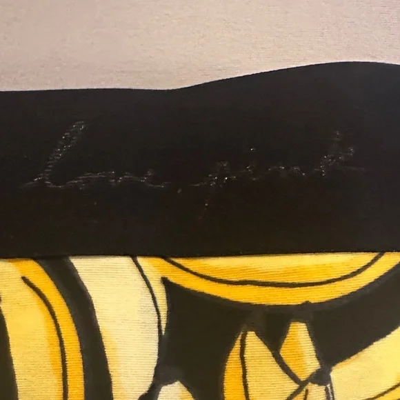 PINK Victoria's Secret Black and Yellow Banana Print Panties - Picture 3 of 5